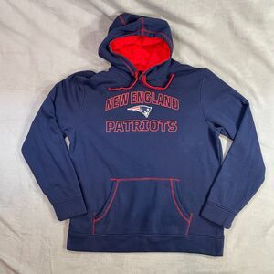 Fanatics Sweatshirt Mens Size XL NFL New England Patriots Pullover Hoodie Blue
